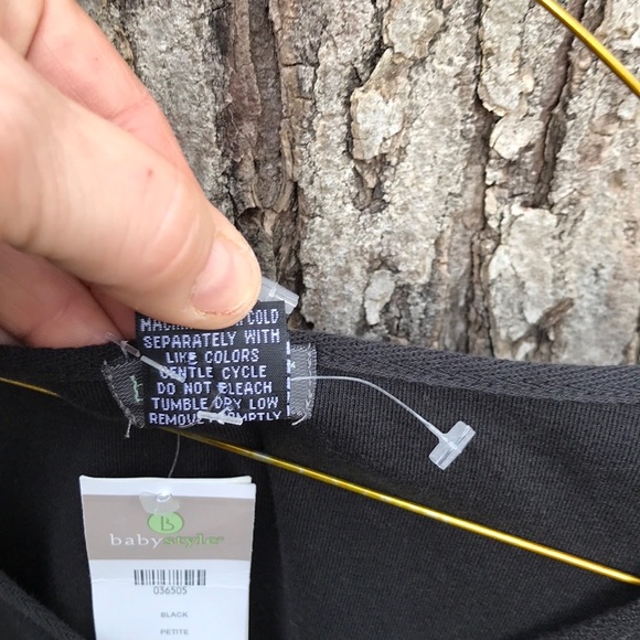 NWT BabyStyle Petite Maternity 3/4 Length Sleeve Tee Hook & Eye Sleeve Close P - Picture 7 of 14